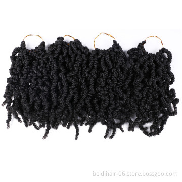 Pre twisted Spring Twists Crochet Hair Braids 10 inch Bomb Twists
